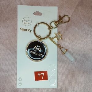 Icing Cancer Gold and Black Key Card Holder with Crystal Accent